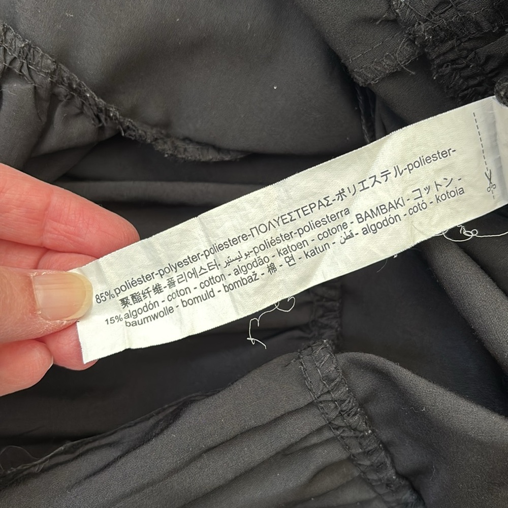 Zara Black Poplin Midi Dress S - Picture 7 of 7